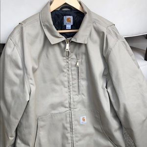 Men’s Large Carhartt collard, quilt-lined jacket